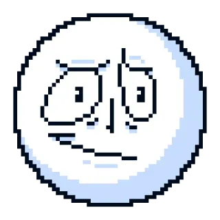 🤨 face, pixel art, funny, expression, cartoon telegram sticker