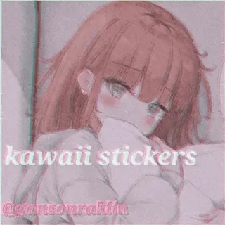 🥢 kawaii stickers @gansonraklin kawaii, hình dán, anime, cô gái, dễ thương telegram sticker
