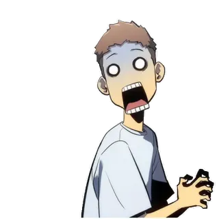 😨 chocado, anime, desenho animado, assustado, expressão telegram sticker