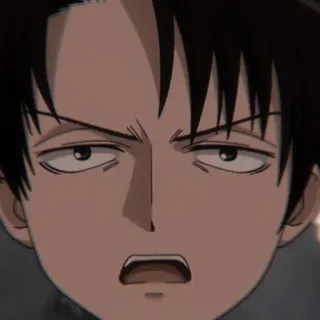 ☕ Levi Ackerman Attack on Titan anime, attack on titan, levi, levi ackerman, character, angry, sticker telegram sticker