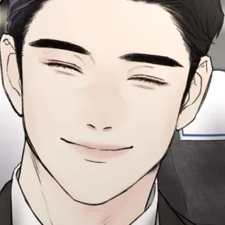 🧋 man, smirk, close up, portrait, smile telegram sticker