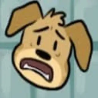 😫 dog, cartoon, sad, confused, animal whatsapp sticker