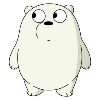 😨 Ice Bear We Bare Bears Dibujos animados, Oso, Oso polar, Animal, Lindo, Blanco, We Bare Bears telegram sticker