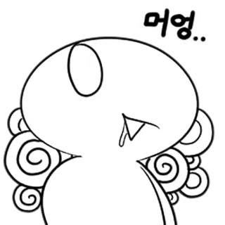 😶 머엉.. Cartoon, Ausdruck, Verwirrt, Gekritzel telegram sticker