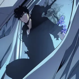 ♠️ 사멸 anime, dark, shadow, character, manga, action whatsapp sticker