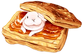 🐰 coelho, coelhinho, doce, doce, comida, fofo, animal telegram sticker