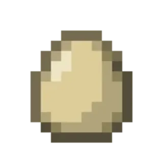 🥚 egg, pixel art, beige, simple telegram sticker