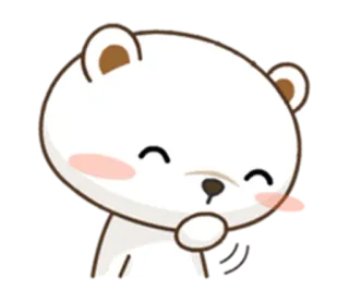😏 oso, lindo, emoji, sticker, dibujo animado, animal telegram sticker