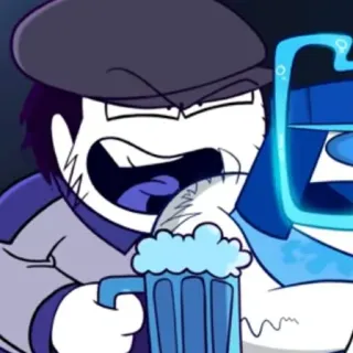 😼 uống, bia, hoạt hình, tức giận, bọt telegram sticker