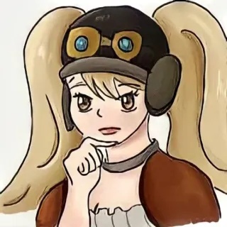 🦄 anime, girl, pilot, aviation, cartoon, steampunk, character telegram sticker
