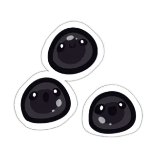 🗿 black slime, game, cute, slime telegram sticker
