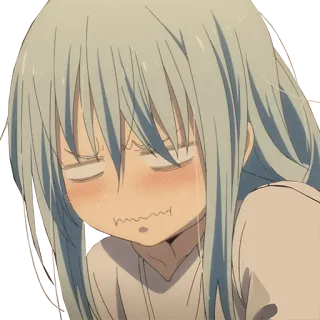 😓 Rimuru Tempest That Time I Got Reincarnated as a Slime anime, sticker, Rimuru, Tempest, That Time I Got Reincarnated as a Slime telegram sticker