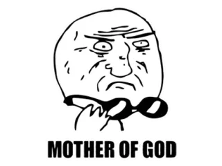® MOTHER OF GOD Meme, Rage Comic, Mãe de Deus, Meme da internet, Engraçado, Humor telegram sticker