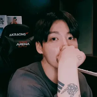 ✨ Jungkook kpop, jungkook, bts, idol, piosenkarz, tatuaż telegram sticker