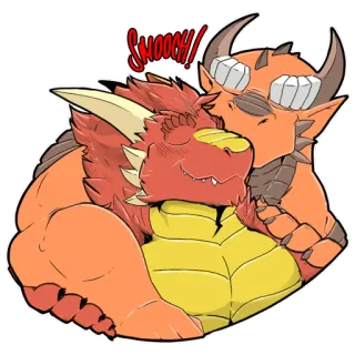 💋 SMOOCH! dragon, câlin, fantaisie, affection, amour, monstre, créature telegram sticker