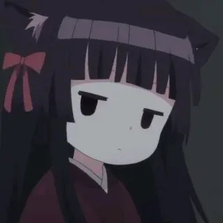 📎 anime, manga, character, girl, cute, kawaii, expression, indifferent telegram sticker