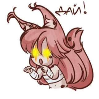 🤩 Дай! Anime, Cartoon, Illustration, Süß, Mädchen telegram sticker