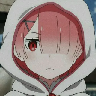 🍡 Ram Re:Zero Anime, Re:Zero, Ram, imut, gadis, stiker whatsapp sticker
