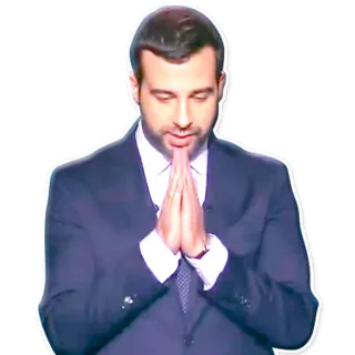 🙏 Mann, Anzug, Gebet, Formal, Geste, Business whatsapp sticker