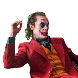 😐 Joker Joker, Film, Cigarette, DC Comics, Méchant, Joaquin Phoenix whatsapp sticker