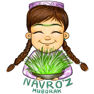 ✨ NAVRO'Z MUBORAK Norouz, Nouvel An perse, Asie centrale, fête, printemps, vacances whatsapp sticker