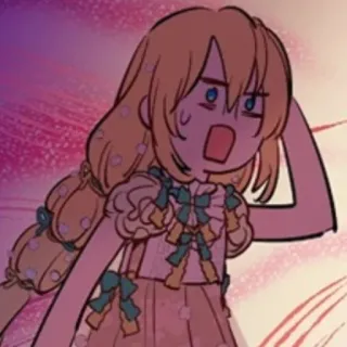 😰 Cartoon, Schockiert, Anime, Frau, Gesichtsausdruck whatsapp sticker