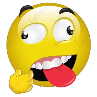 🤪 Emoji, Loco, Lengua, Expresión, Divertido telegram sticker