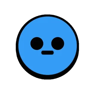 😞 blue, face, minimalist, simple, round, emoji whatsapp sticker
