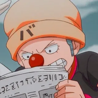 🤡 バ アニメ, 漫画, カートゥーン, 怒り, ピエロ, ワンピース telegram sticker