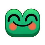 ☺️ żaba, zwierzę, kreskówka, słodki, zielony, emoji, uśmiech telegram sticker