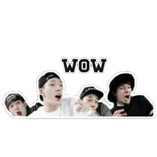 😳 WOW wow, sorpreso, reazione, emozione, persone whatsapp sticker