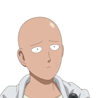 😕 Saitama One-Punch Man Anime, One Punch Man, Saitama, Held, Kahl whatsapp sticker