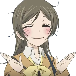 😅 Anime, Gadis, Karakter, Senang, Senyum telegram sticker