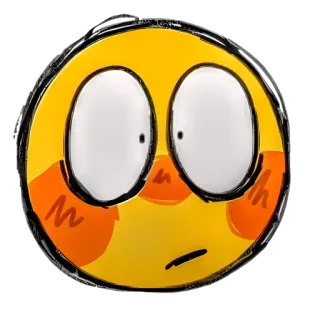 🌝 Emoji, Twarz, Wyraz, Rumieniec, Kreskówka telegram sticker