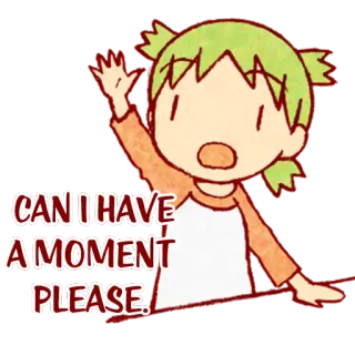 🖐 CAN I HAVE A MOMENT PLEASE. request, anime, girl, pleading telegram sticker