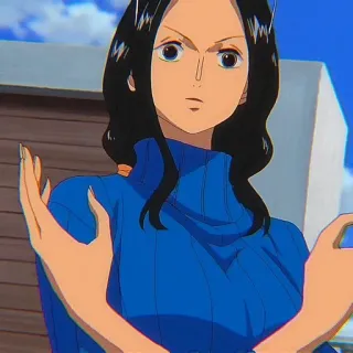 📚 Nico Robin One Piece anime, one piece, nico robin, cartoon whatsapp sticker