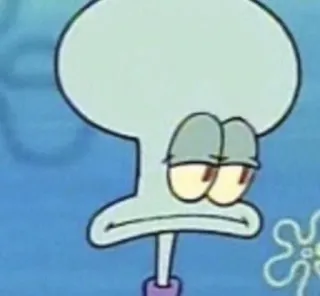 🤡 Squidward Spongebob Squarepants Squidward, Spongebob, cartoon, nickelodeon, meme, expression whatsapp sticker