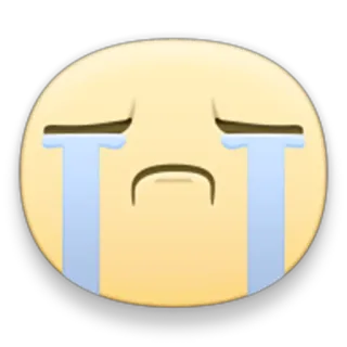 😭 Emoji, Triste, Piangere, Giallo, Faccia telegram sticker