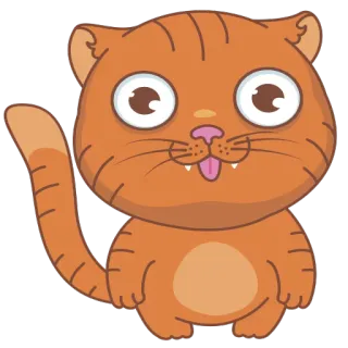 😛 cat, animal, pet, cute, cartoon, sticker telegram sticker