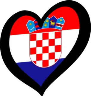 🇭🇷 chorwacja, serce, flaga, kraj, europa telegram sticker