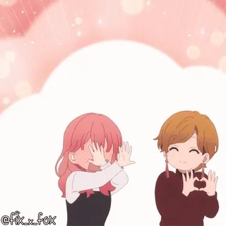 🙅♀️ Aki and Sakura Bloom Into You telegram sticker