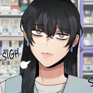 🐾 SIGH suspiro, anime, mangá, desenho animado, expressão, entediado, personagem telegram sticker