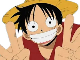 ✌ Monkey D. Luffy One Piece 루피, 원피스, 애니메이션, 만화, 밀짚모자, 만화, 해적 telegram sticker