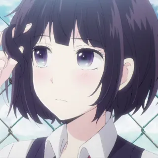 🎐 Anime, Mädchen, Charakter, Süß, Schulmädchen, Manga, Porträt telegram sticker