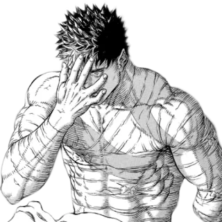 😞 Guts Berserk Anime, Manga, Chiến binh, Berserk, Guts, Đấu sĩ telegram sticker
