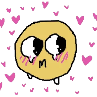 😭 M emoji, amour, coeurs, mignon telegram sticker