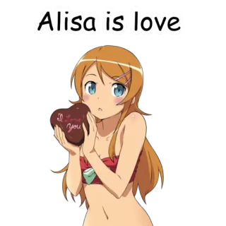 ❤ Alisa Alisa is love Anime, Chica, Amor, Chocolate, Lindo telegram sticker