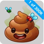🎁 1 of 300K อึ, อีโมจิ, แมลงวัน, ตลก, น่าขยะแขยง, มีม telegram sticker