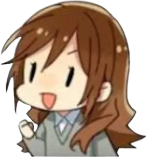 😏 动漫, 卡通, Q版, 女孩, 可爱, 漫画 telegram sticker