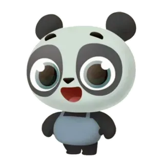 😮 Panda, Cartone animato, Animale, Carino telegram sticker